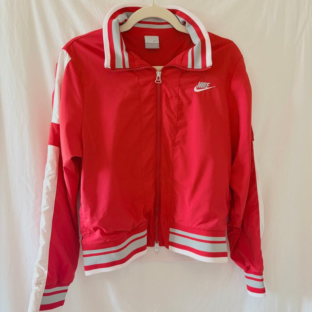 red nike track jacket